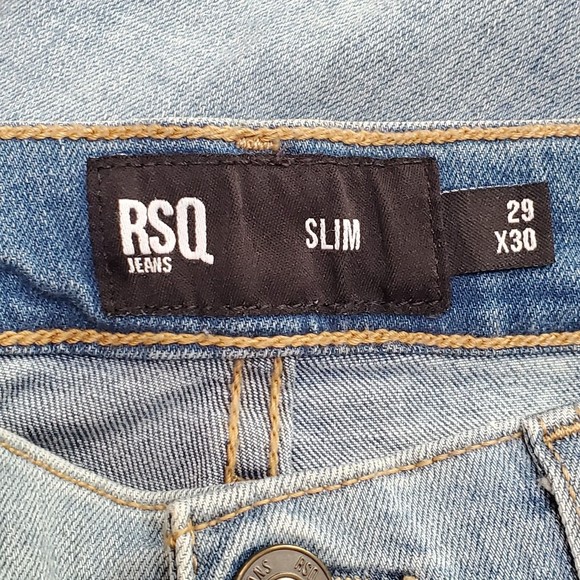 New With Tags Mens RSQ Slim Straight Blue Jeans Denim Vintage Flex Size 29x30 - Picture 6 of 12